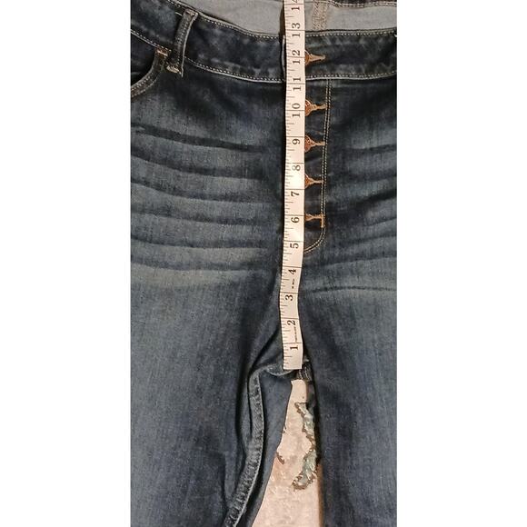 Womens Maurices Button Fly High-Rise stretch Ankle jeans 24W long 40Wx30.5L - Picture 4 of 7